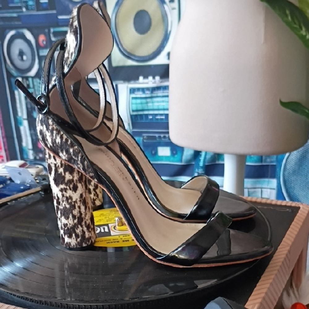 Sophia Webster Black and Leopard Heels
